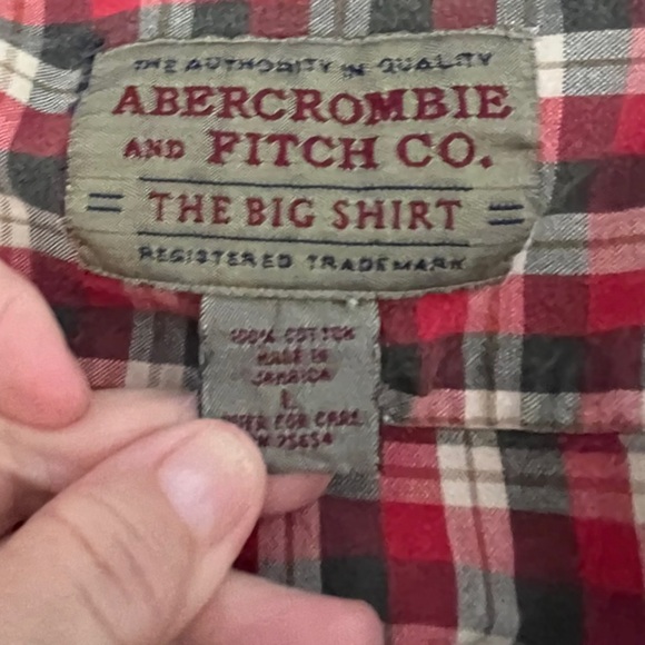 Abercrombie The Big Shirt 100percent heavy cotton plaid button down ex condition - Picture 6 of 8